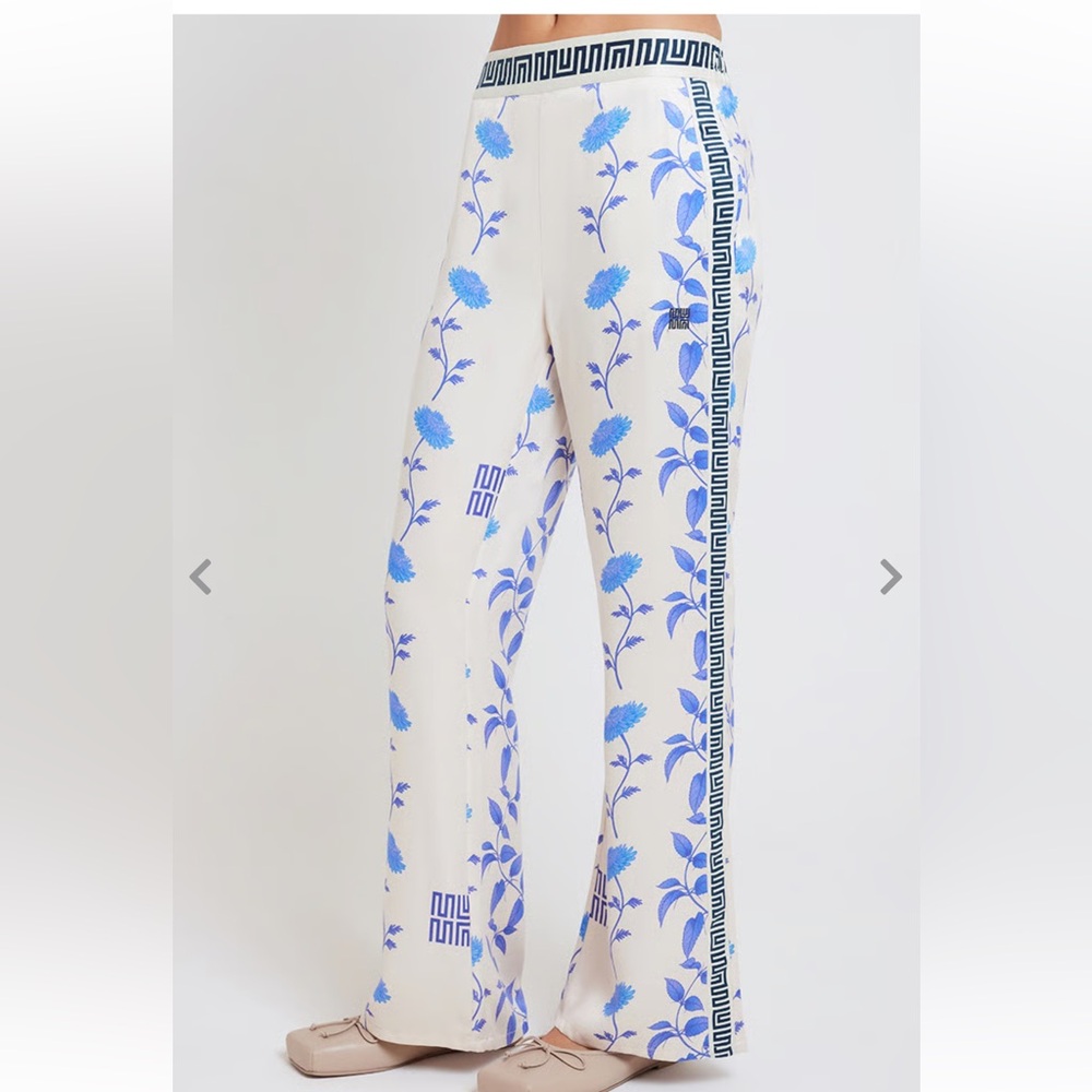 MUMA World MW X SR STYLERUNNER Wide Leg BlueBird Print Pants Size S